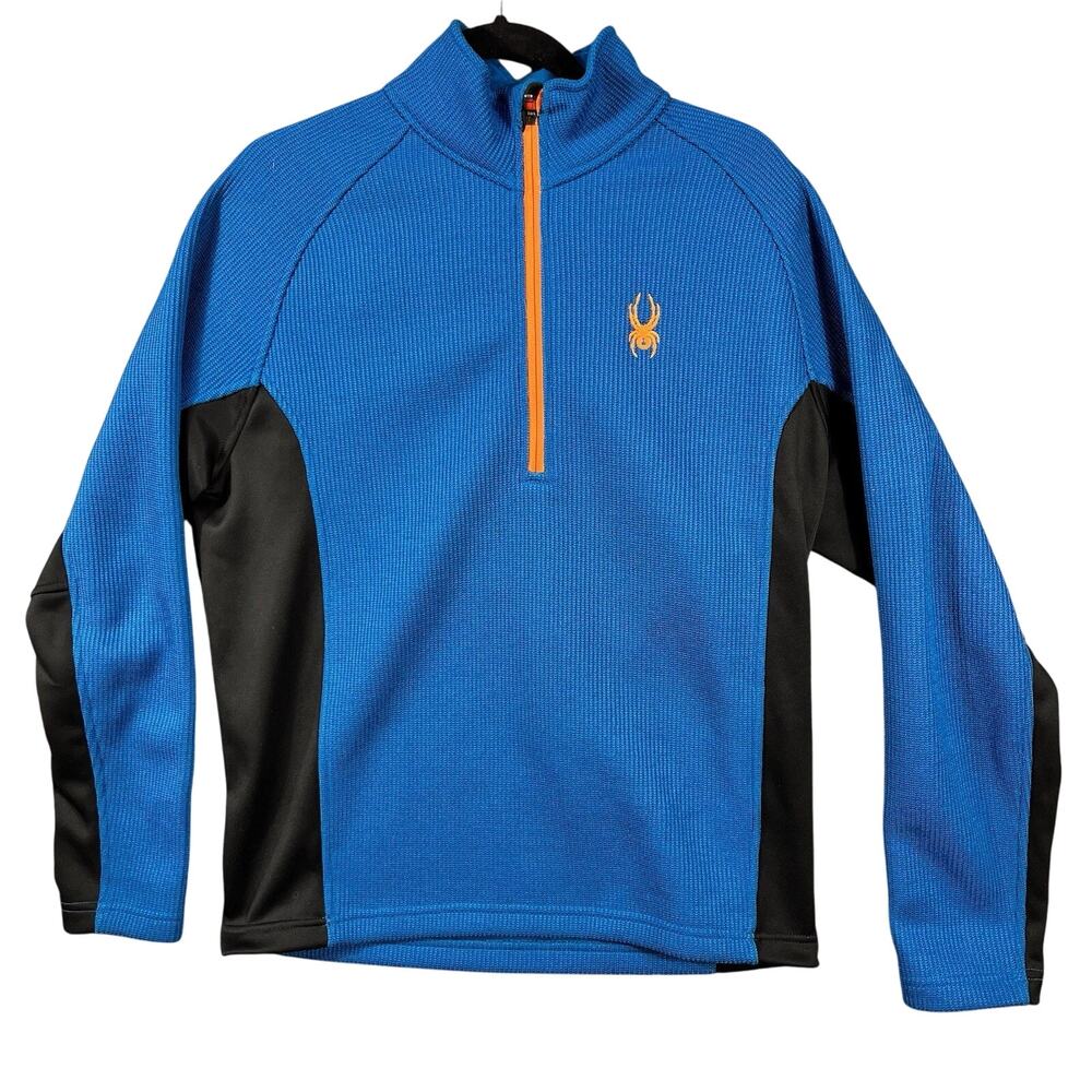 NEW SPYDER Outbound Pullover‎ Sweatshirt Mens Medium 1/2 Half Zip Midweight Blue